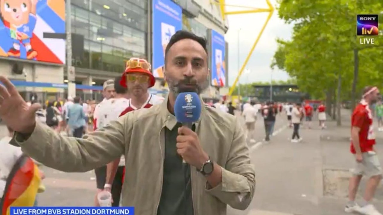 Arpit Sharma reporting live from BVB Stadion Dortmund at UEFA Euro 2024